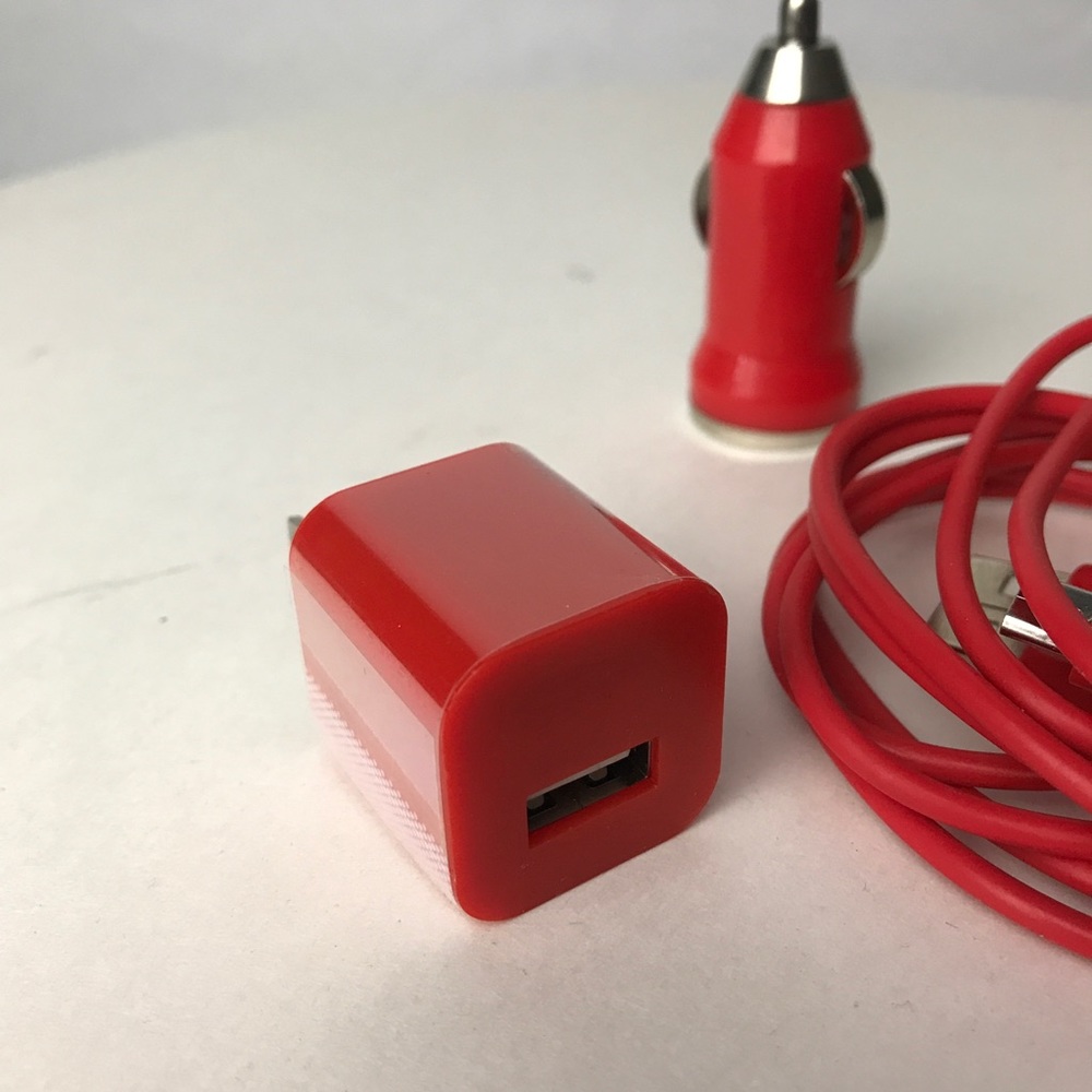 Micro USB Charging Set - Red - Picture 2 of 4